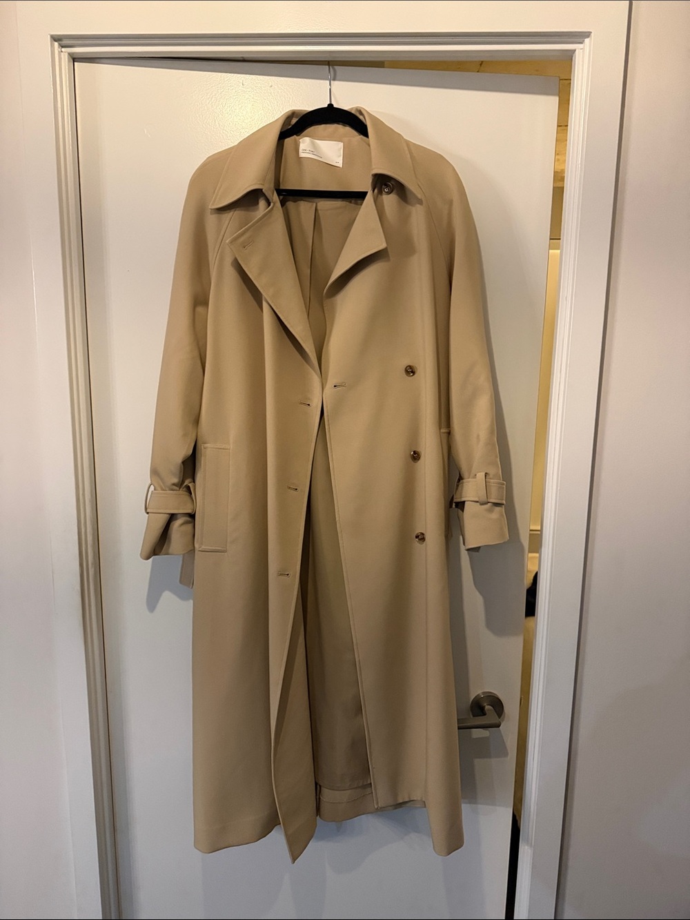 OAK + FORT Long Beige Trench Coat